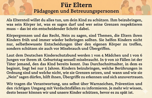 Hände weg! Regeln für die Sicherheit des Körpers