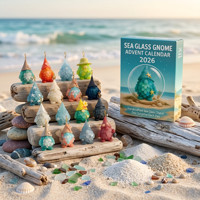 Seeglas-Wichtel Adventskalender 2026 mit 24 Anhängern