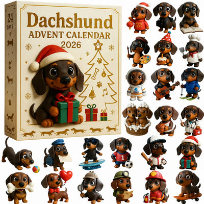 Dackel Adventskalender 2026 | 24 verschiedene Dackel-Figuren