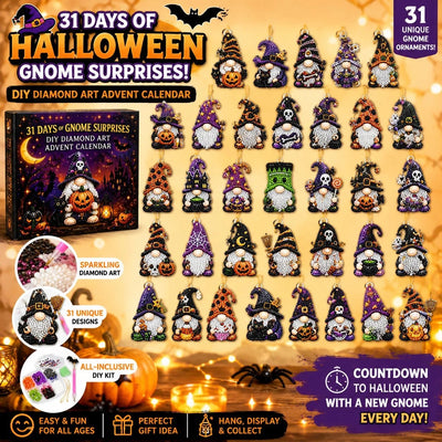 Diamond Painting Adventskalender 2026 | 31 Halloween-Wichtel zum Selbermachen