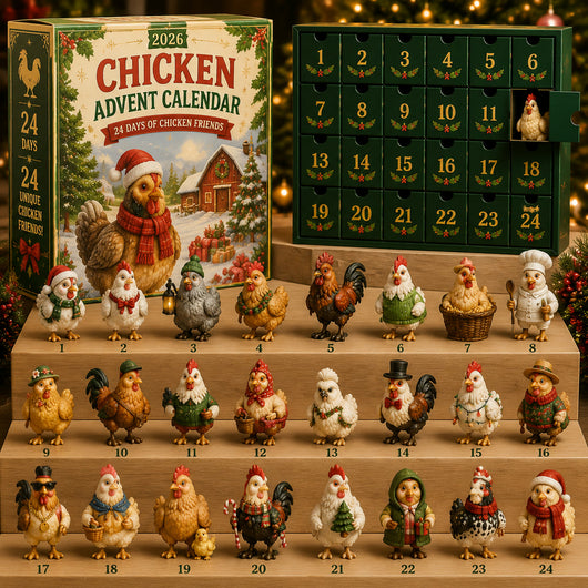 Hühner Adventskalender 2026 | 24 verschiedene Hühner-Figuren