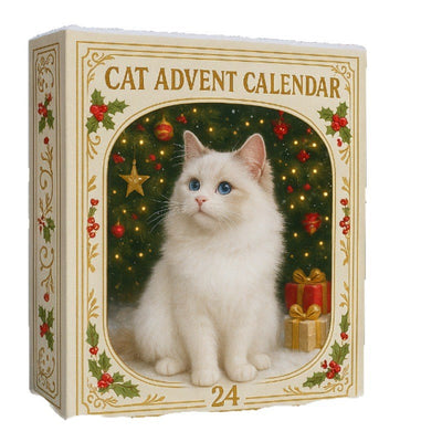 Katzen Adventskalender 2026 | 24 Katzen-Anhänger für den Baum