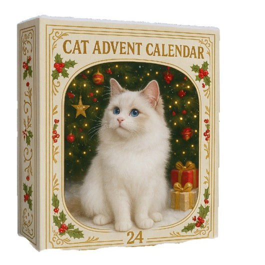 Katzen Adventskalender 2026 | 24 Katzen-Anhänger für den Baum