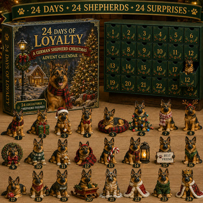 Schäferhund Adventskalender 2026 | 24 verschiedene Schäferhund-Figuren