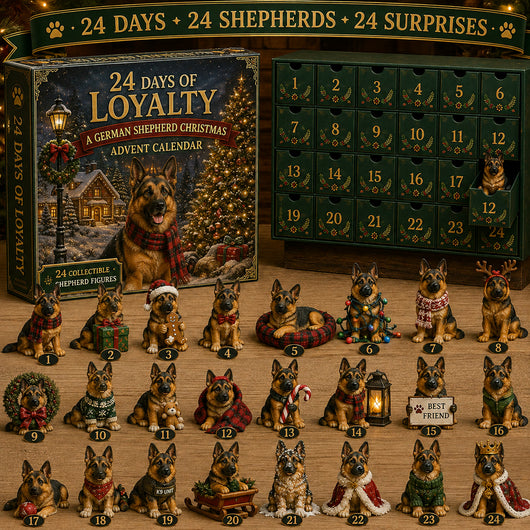 Schäferhund Adventskalender 2026 | 24 verschiedene Schäferhund-Figuren