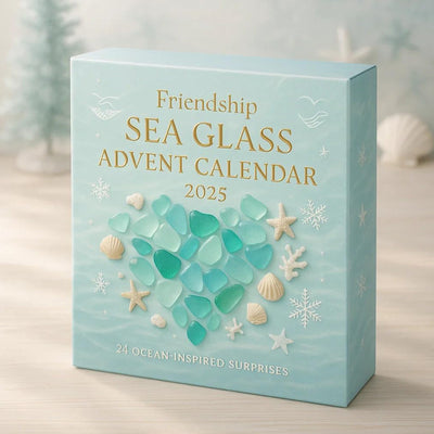 Seeglas Adventskalender 2026 | 24 Stücke mit Botschaften über Freundschaft