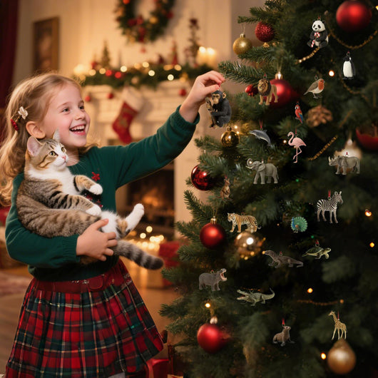 Zootiere Adventskalender 2026 | 24 Tier-Anhänger für den Baum